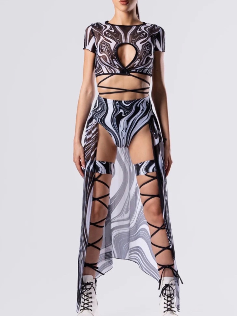 Black&White Rave Festival outfit from Devil Walking - Picture 2 of 4